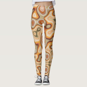 wirbelnd verdreht vintage farben verflüssigt ,schö leggings