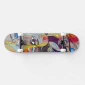 Wirbelnde abstrakte Gesichtsform Skateboard (Horizontal)