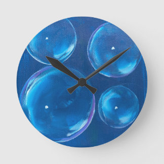 Wirbelnde Blasen Runde Wanduhr