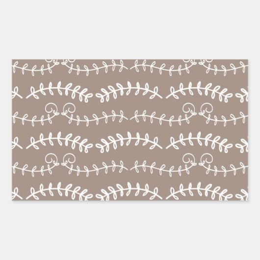 wirbelnde Blätter Rechteckiger Aufkleber (Vorderseite)