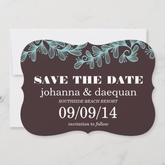 wirbelnde Blätter Save The Date (Vorderseite)