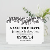 wirbelnde Blätter Save The Date (Stehend Vorderseite)