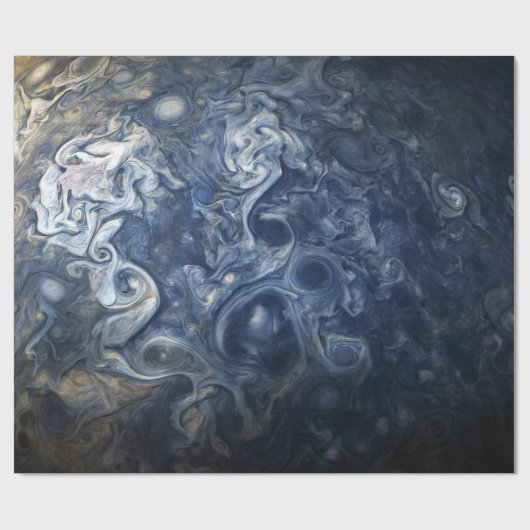 Wirbelnde blaue Wolken von Nocken Geschenkpapier (Flach)