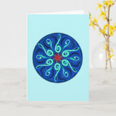 Wirbelnde Clefs Karte (Gelbe Blume)