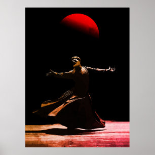 Wirbelnde Derwische Sufi spiritueller Tanz Islamis Poster