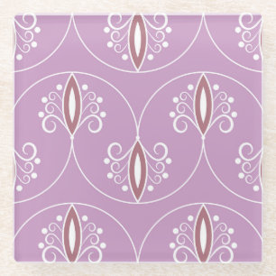 Wirbelnde Eleganz: Vintage-Geometrie Glasuntersetzer