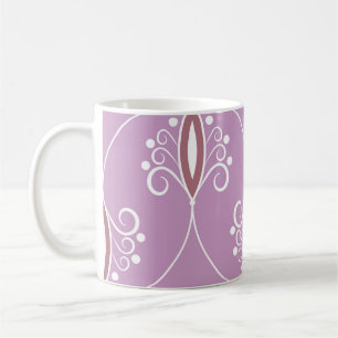 Wirbelnde Eleganz: Vintage-Geometrie Kaffeetasse