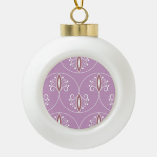 Wirbelnde Eleganz: Vintage-Geometrie Keramik Kugel-Ornament