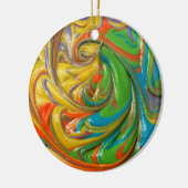 wirbelnde Farbe Keramik Ornament (Links)