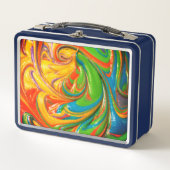 wirbelnde Farben-Brotdose Metall Brotdose (Vorderseite)