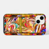 Wirbelnde Farben iPhone Hülle (Rückseite (Horizontal))