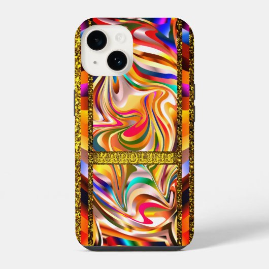 Wirbelnde Farben iPhone Hülle (Rückseite)
