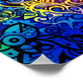 wirbelnde Farben Poster (Ecke)