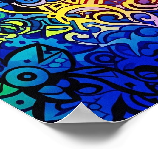 wirbelnde Farben Poster (Ecke)