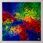 wirbelnde Farben Poster (Vorne)