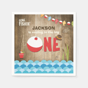 Wirbelnde Fischen-Geburtstags-Papierserviette das Serviette