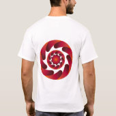 Wirbelnde Flammen-Mandala – Rotes & Oranges abstra T-Shirt (Rückseite)