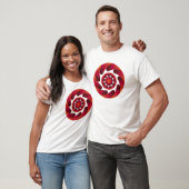 Wirbelnde Flammen-Mandala – Rotes & Oranges abstra T-Shirt (Unisex)