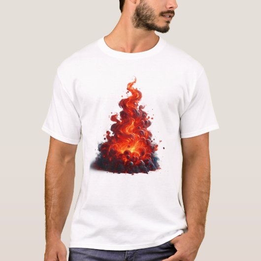 Wirbelnde Flammenkunst T-Shirt (Vorderseite)