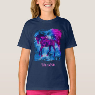 Wirbelnde Fraktal-Fantasie-Pferde-Kunst Personaliz T-Shirt
