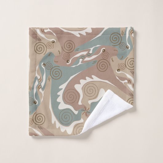 wirbelnde Hares 6 Badetücher Set (Waschlappen)