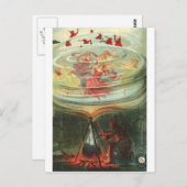 wirbelnde Hexen Postkarte (Vorne/Hinten)