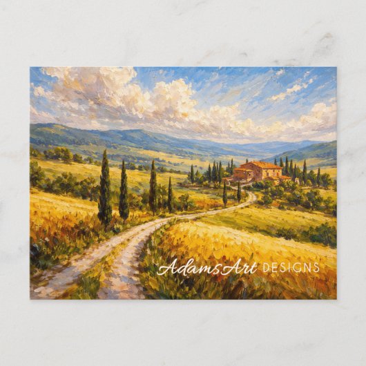 Wirbelnde Himmelslandschaft Postkarte (Vorderseite)