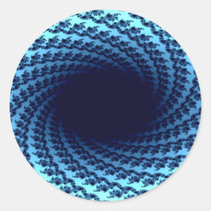 wirbelnde Illusion Runder Aufkleber