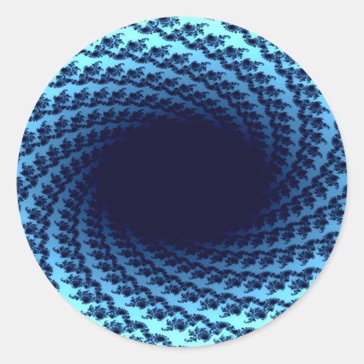 wirbelnde Illusion Runder Aufkleber (Vorderseite)