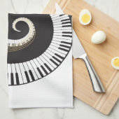 Wirbelnde Klavier-Schlüssel Handtuch (Viertel Falte)