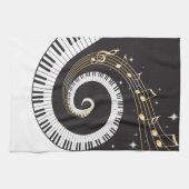 Wirbelnde Klavier-Schlüssel Handtuch (Horizontal)