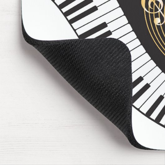 Wirbelnde Klavier-Schlüssel Mousepad (Ecke)