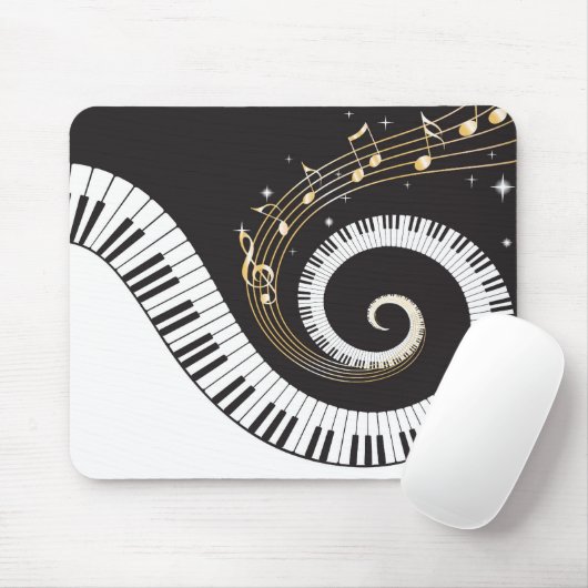 Wirbelnde Klavier-Schlüssel Mousepad (Mit Mouse)