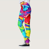 Wirbelnde lebendige Malerei Kunst Leggings (Links)