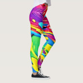 Wirbelnde lebendige Malerei Kunst Leggings (Rechts)