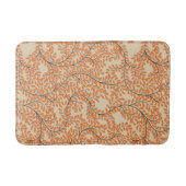 Wirbelnde orangefarbene Blätter auf beigem Hinterg Badematte (Vorderseite)