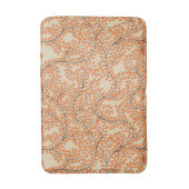 Wirbelnde orangefarbene Blätter auf beigem Hinterg Badematte (Vorderseite Vertikal)