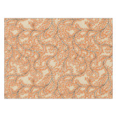 Wirbelnde orangefarbene Blätter auf beigem Hinterg Tischdecke (Vorderseite (Horizontal))