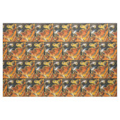Wirbelnde orangefarbene Steine Stoff (Fat Quarter (45,7 x 55,9 cm))