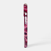 Wirbelnde Rosa iPhone 16 Hülle (Linke Seite)