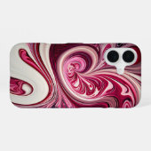 Wirbelnde Rosa iPhone 16 Hülle (Rückseite (Horizontal))