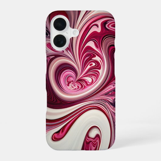 Wirbelnde Rosa iPhone 16 Hülle (Rückseite)