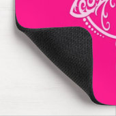 Wirbelnde rosa Libelle Mousepad (Ecke)