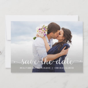 Wirbelnde Schrift Hochzeit Save The Date Karte