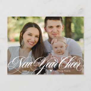 Wirbelnde Silvester-Fotogrußkarte Feiertagspostkarte