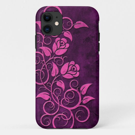 Wirbelnde SteinRosen, lila Case-Mate iPhone Hülle (Rückseite)