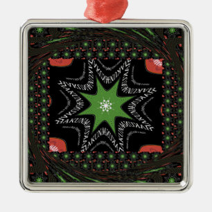 Wirbelnde Sterne Hintergrund Silbernes Ornament