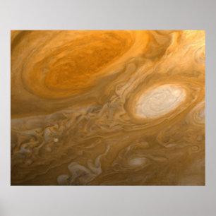 Wirbelnde Stürme Planeten-Jupiters und große rote Poster