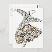 wirbelnde Sufi-Leitungen Postkarte (Vorne/Hinten)