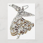 wirbelnde Sufi-Leitungen Postkarte (Vorderseite)